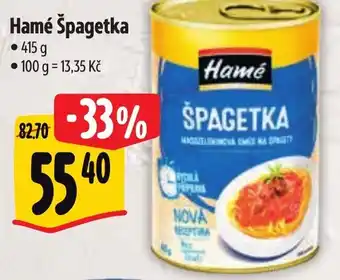 Albert Hamé Špagetka nabídka