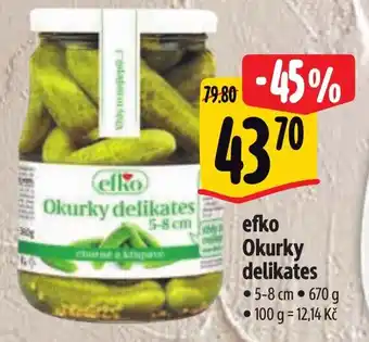 Albert efko Okurky delikates nabídka