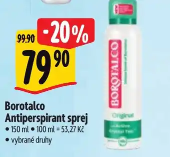 Albert Borotalco Antiperspirant sprej nabídka