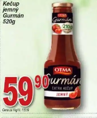 Hruška Kečup jemný Gurmán 520g nabídka