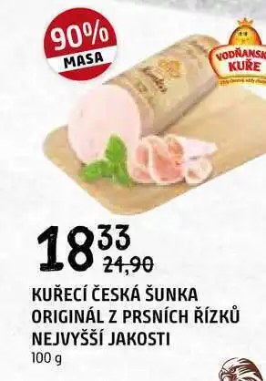 Terno Kuřecí česká šunka originál z prsních řízků nejvyšší jakosti 100 g nabídka