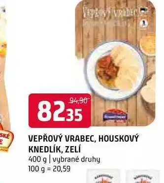 Terno Vepřový vrabec, houskový knedlík, zelí 400 g nabídka