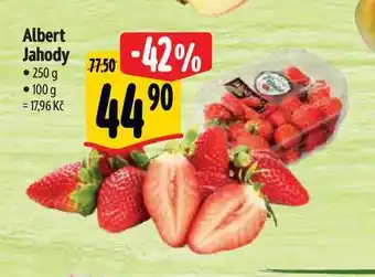 Albert Albert jahody • 250 g nabídka