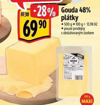 Albert Gouda 48% plátky 500 g nabídka