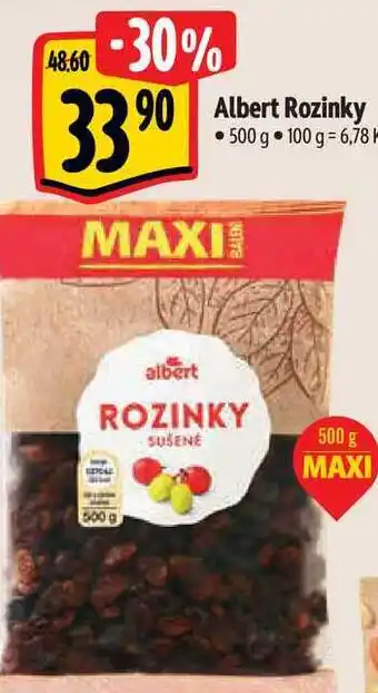 Albert Albert rozinky 500 g nabídka