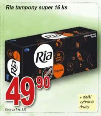 Hruška Ria tampony super 16 ks nabídka