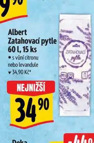 Albert zatahovací pytle 60 l, 15 ks