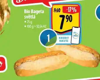Albert Bio bageta světlá • 75 g nabídka