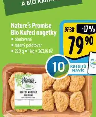 Albert Nature's promise bio kuřecí nugetky 220 g nabídka