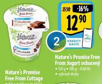 Albert Nature's promise free from jogurt ochucený • 150 g nabídka