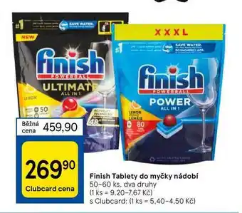 Tesco Finish tablety do myčky nádobí nabídka