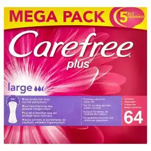 Tesco Carefree plus large slipové vložky 64 ks nabídka