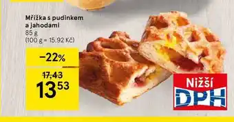 Tesco Mřížka s pudinkem a jahodami nabídka