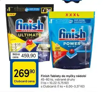 Tesco Finish tablety do myčky nádobí nabídka
