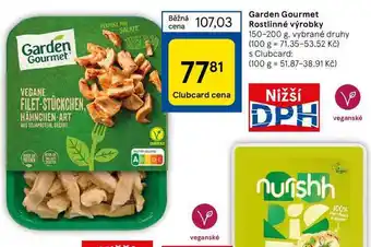 Tesco Garden gourmet rostlinné výrobky nabídka