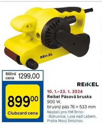 Tesco Reikel pásová bruska nabídka