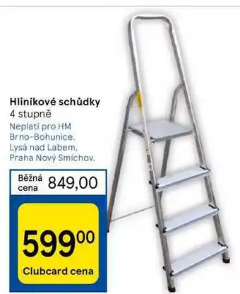 Tesco Hliníkové schůdky nabídka