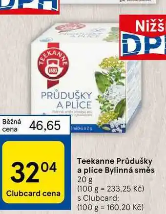 Tesco Teekanne průdušky a plíce bylinná směs nabídka