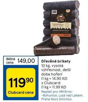 Tesco Dřevěné brikety nabídka