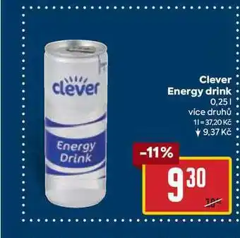 Billa Clever energy drink 0,25l nabídka
