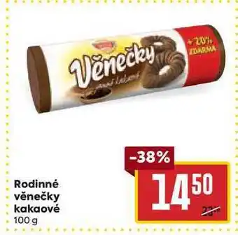 Billa Rodinné věnečky kakaové 100 g nabídka