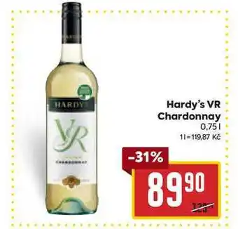 Billa Hardy's vr chardonnay 0,75l nabídka