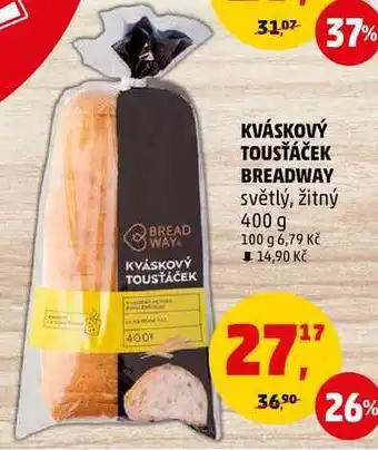 Penny Market Kváskový tousťáček breadway světlý, 400 g nabídka