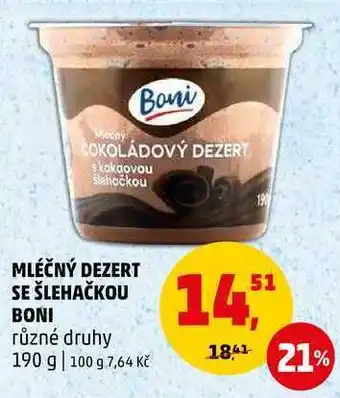 Penny Market Mléčný dezert se šlehačkou boni různé druhy, 190 g nabídka