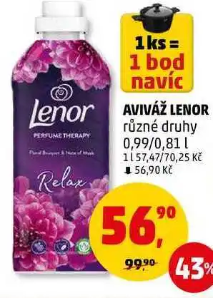 Penny Market Aviváž lenor různé druhy, 0,99/0,81 l nabídka
