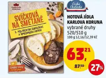 Penny Market Hotová jídla karlova koruna vybrané druhy, 520/510 g nabídka