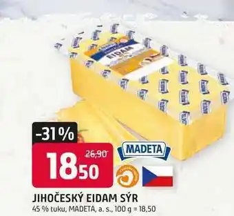 Trefa Madeta jihočeský eidam sýr 45 % tuku, 100g nabídka
