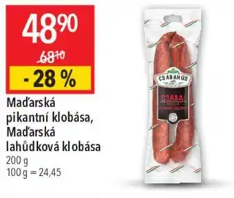 Globus Maďarská pikantní klobása, Maďarská lahůdková klobása 200 g nabídka