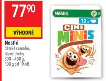 Globus Nestlé dětské cereálie nabídka