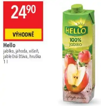 Globus Hello jablko, jahoda, višeň, jablečná šťáva, hruška nabídka