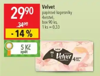 Globus Velvet papírové kapesníky nabídka