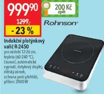 Globus Indukční plotýnkový vařič R-2450 nabídka