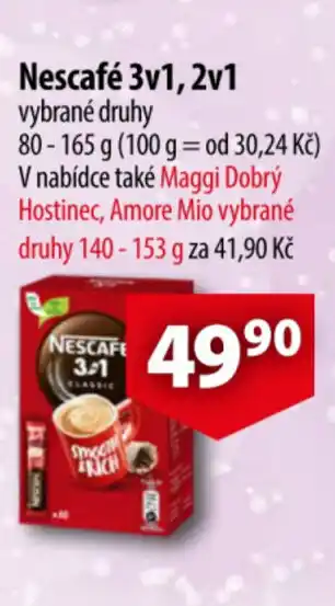 CBA Nescafé 3v1, 2v1 nabídka