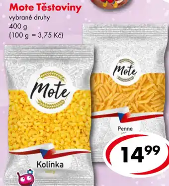 CBA Mote Těstoviny nabídka