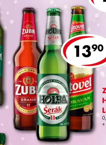 CBA Zubr Grand 11, Holba Šerák 11, Litovel Moravan nabídka