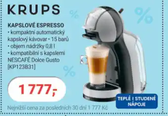 Planeo Elektro KRUPS KAPSLOVÉ ESPRESSO nabídka
