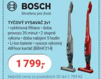 Planeo Elektro BOSCH TYČOVÝ VYSAVAČ 2v1 nabídka