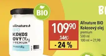 Globus Allnature BIO kokosový olej nabídka