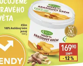 Globus 4Slim 100% Arašídový krém jemný 1000 g nabídka
