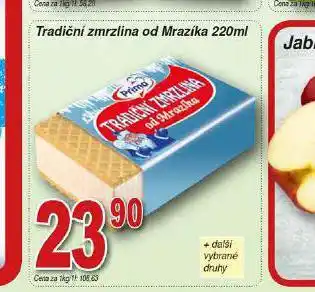 Hruška Tradiční zmrzlina od mrazíka nabídka