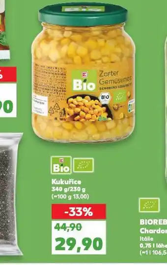Kaufland Bio kukuřice nabídka