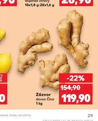 Kaufland Zázvor nabídka
