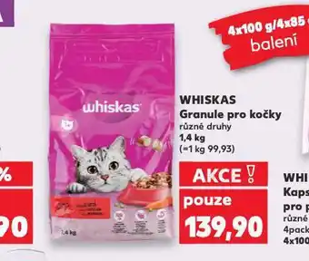 Kaufland Whiskas granule pro kočky nabídka