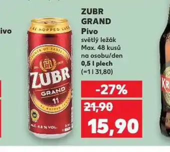 Kaufland Pivo zubr grand nabídka