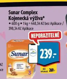 Albert Sunar kojenecká výživa nabídka