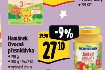 Albert Hamánek ovocná přesnídávka nabídka